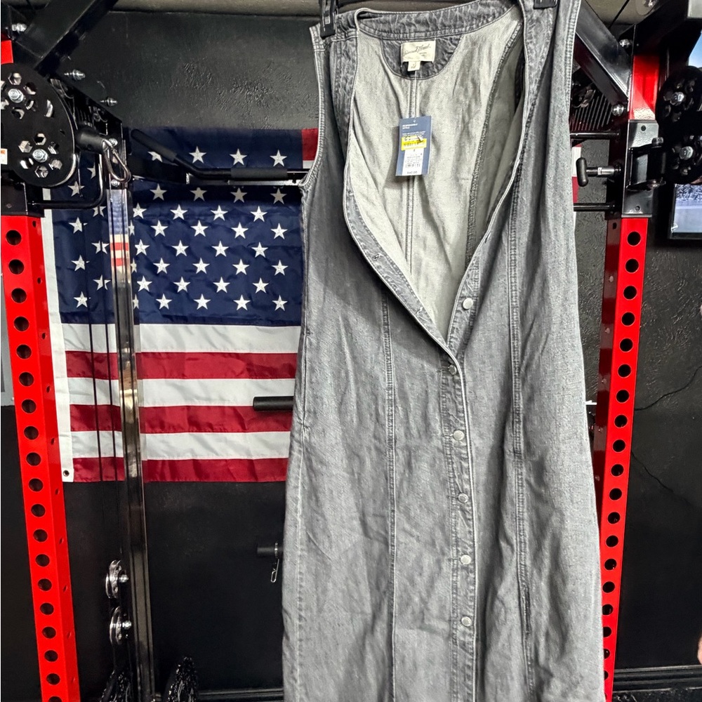 Universal Thread Gray Washed Button-Front Dress N… - image 1